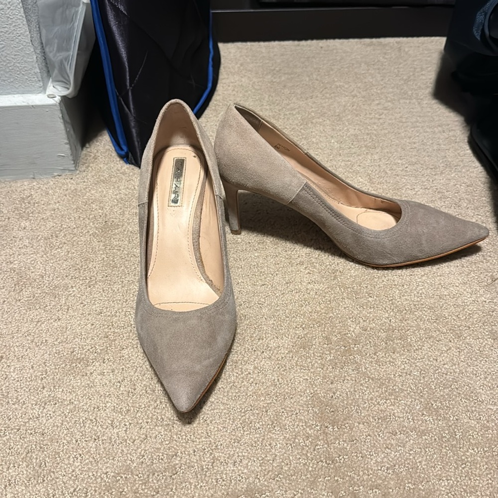 Tahari suede heels